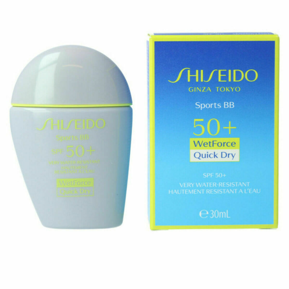 Zaščita sonca z barvo Shiseido Sports BB SPF50+ Srednji ton (30 ml)