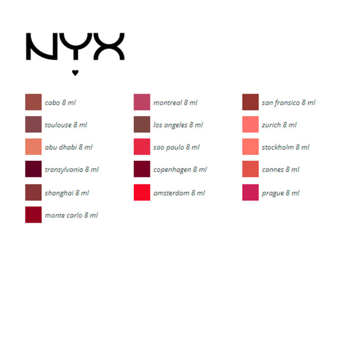 Lippenstift weiche matte NYX (8 ml)