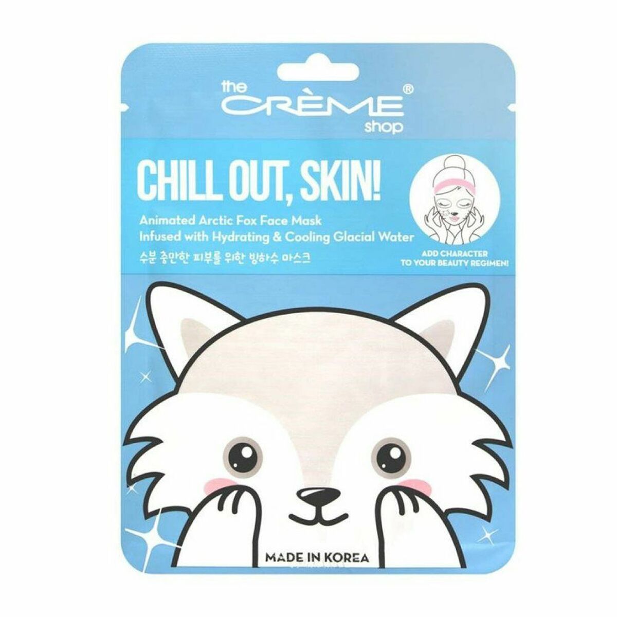 Očitna maska ​​The Crème Shop Chill Out, Skin! Artic lisica (25 g)