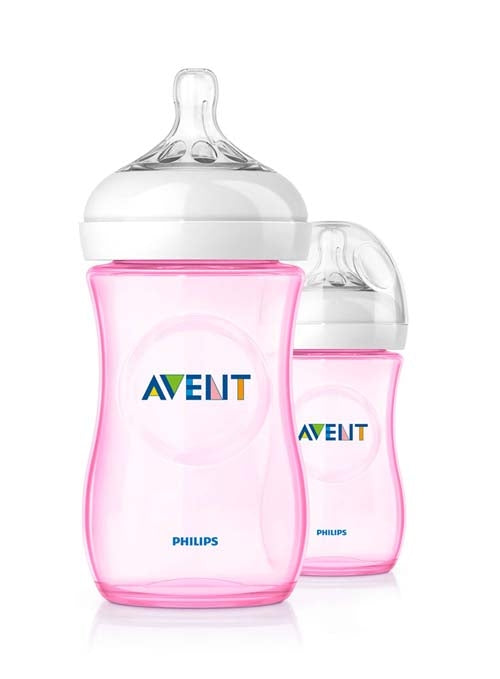 Philips Avent Natural 260 ml - 2 pakkaus vaaleanpunainen