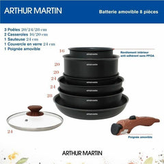 Μαγειρικά σκεύη Arthur Martin 8 κομμάτια
