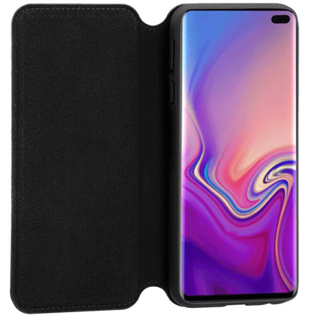 3Sixt Slimfolio Flip Cover Samsung S10+ - Musta