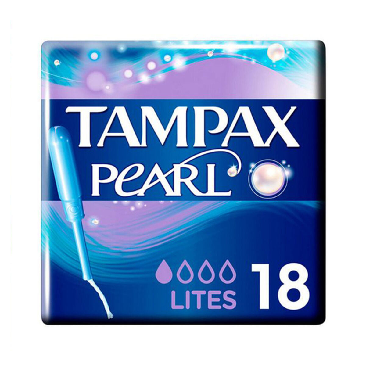 Pacote de tampões Pearl Lites Tampax (18 UDs)