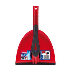 Sweeping Brush and Dustpan Cleaning Set Vileda Red Plastic