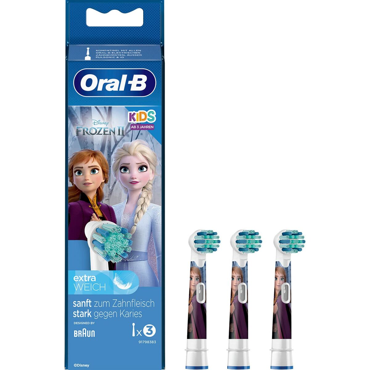 Erstatningshode Oral-B Stages kraft Frozen 3 enheter