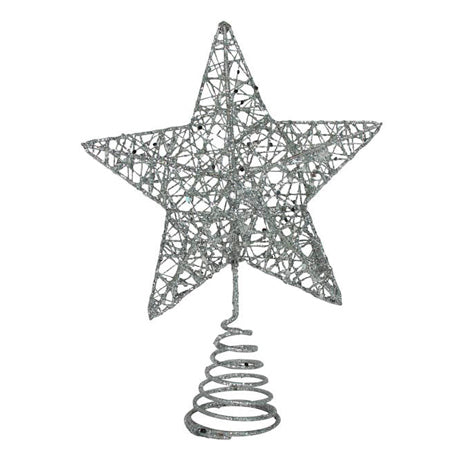 Gisela Graham Silver Glitter Top Star