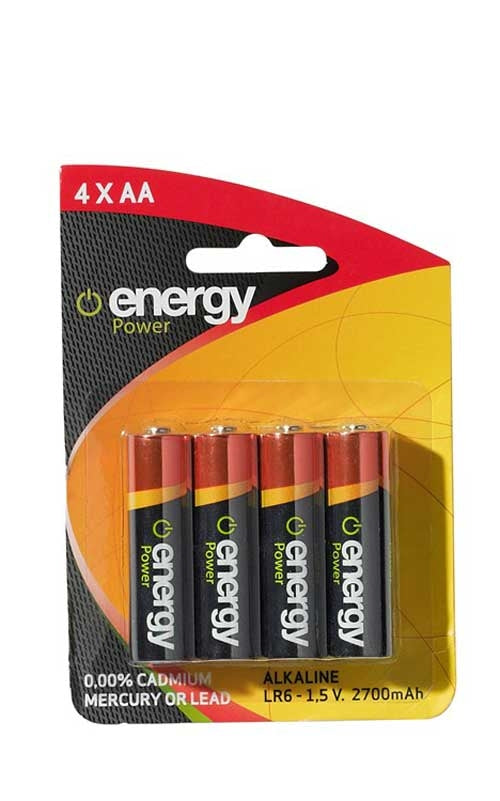 Potenza energetica 4xaa batteria alcalina