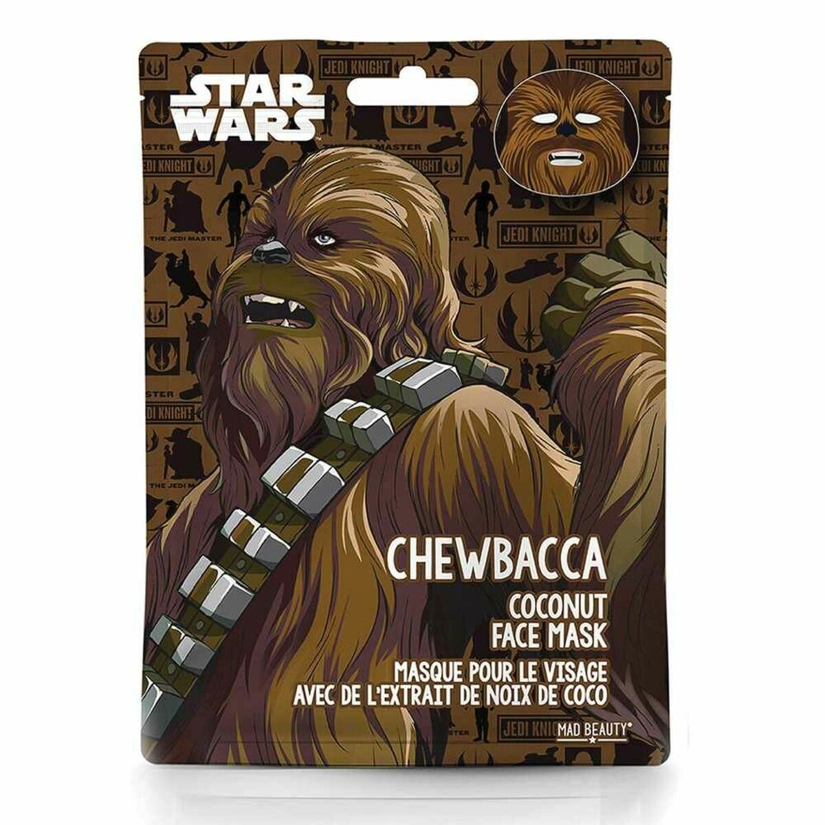 Μάσκα προσώπου τρελή ομορφιά Star Wars Chewbacca Coconut (25 ml)