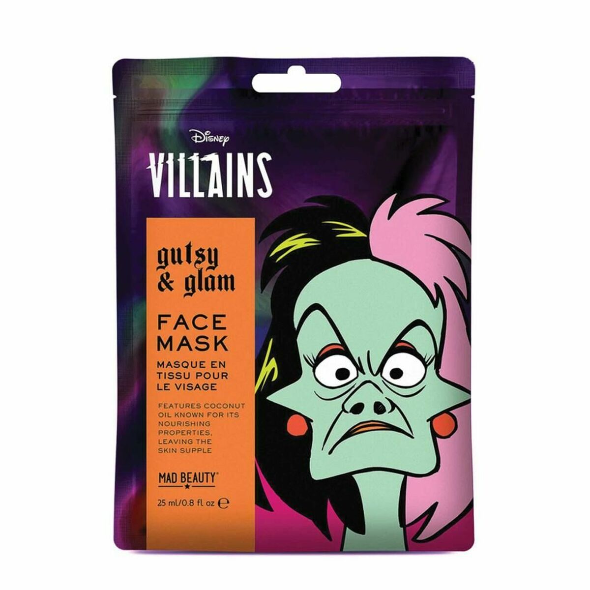 Gesichtsmaske verrückte Schönheit Disney Villains Cruella (25 ml)