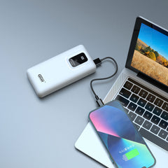 PowerBank goms oppladbar hvit USB-C