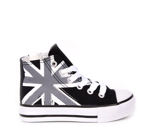 Feferoni Child's Shoe - With Flag - Black