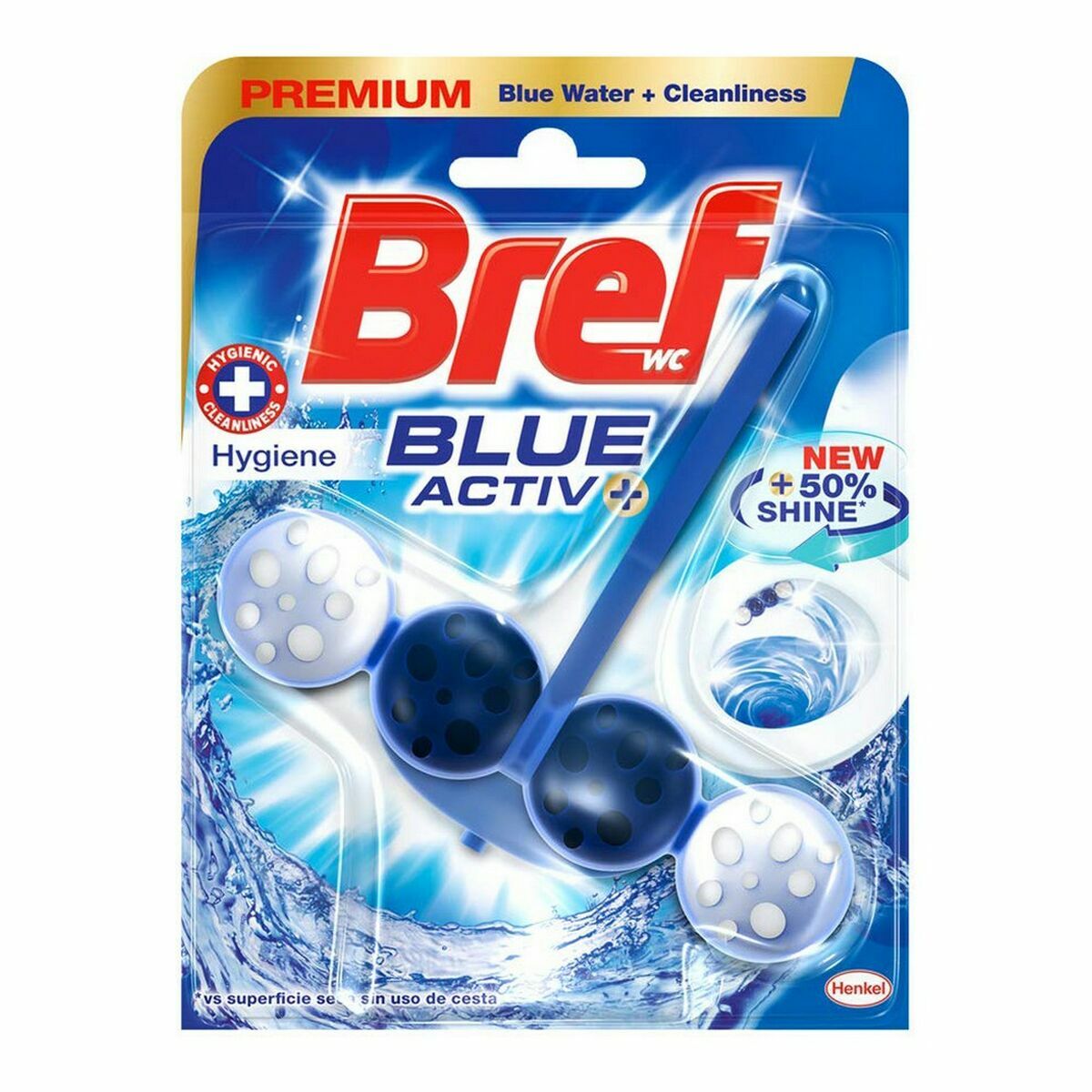 Toilette Lufterfrischer Bref Blue Active Aqua Türhänger 125 ml