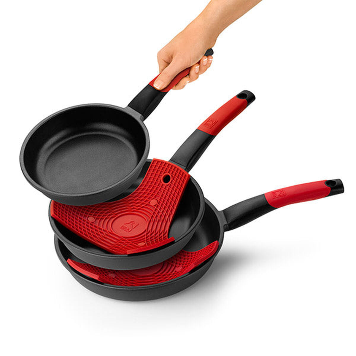 Non-stick frying pan BRA A411220 Red Stainless steel Aluminium