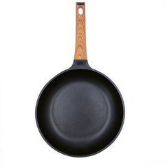 Pan quid karbon coulé en aluminium noir 26 cm