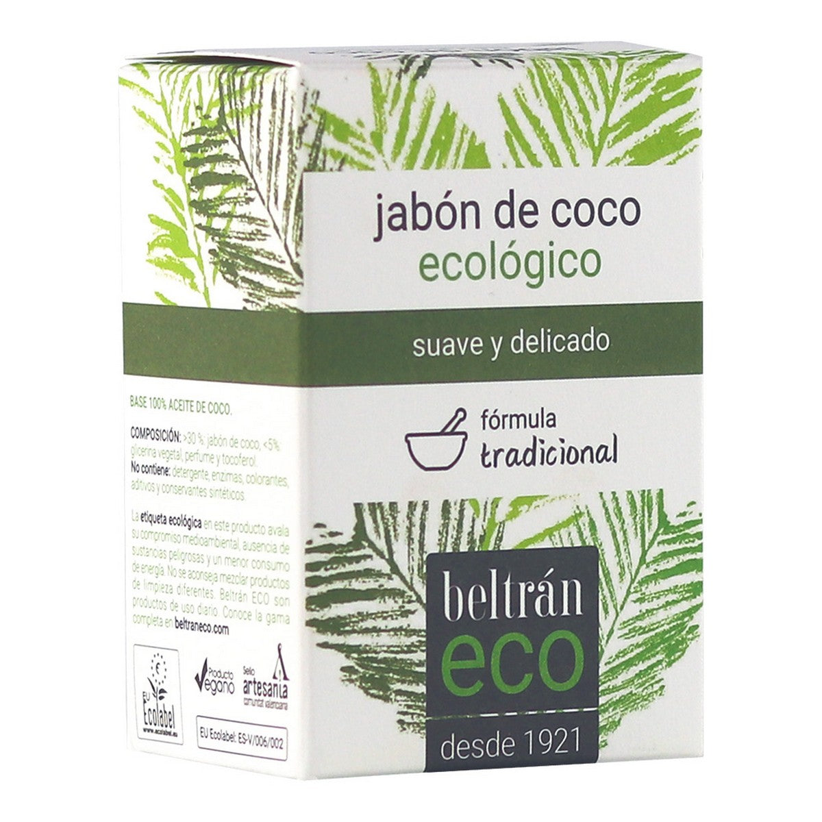 Mydlanowe ciasto Jabones Beltrán ekologiczny olej kokosowy 240 g