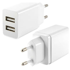 Charger mural KSIX 2 USB 2.4A blanc