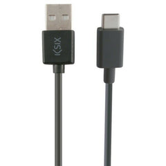 USB-C кабел към USB KSIX 3 M Black