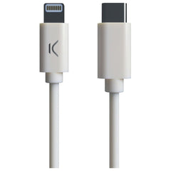 USB-C till Lightning Cable Ksix MFI (1 m) vit