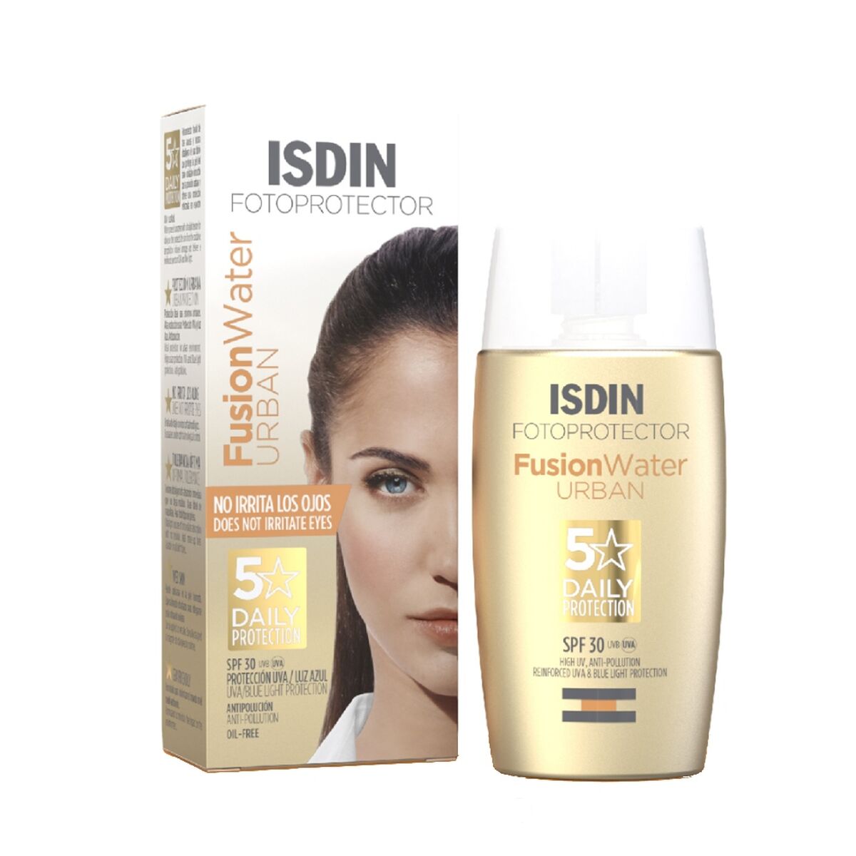 Crème de soleil pour le visage Isdin Fusion Eau Urban SPF 30 50 ml
