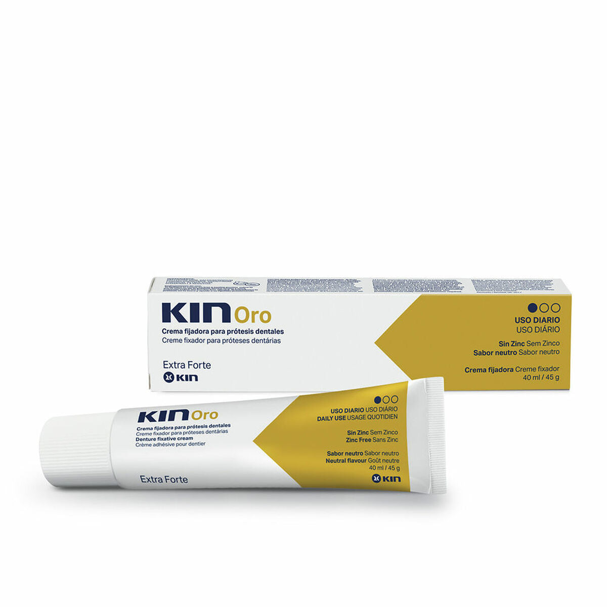 Préparette de prothèse Fixation Crème Kin Kin Oro 40 ml Extra Strong