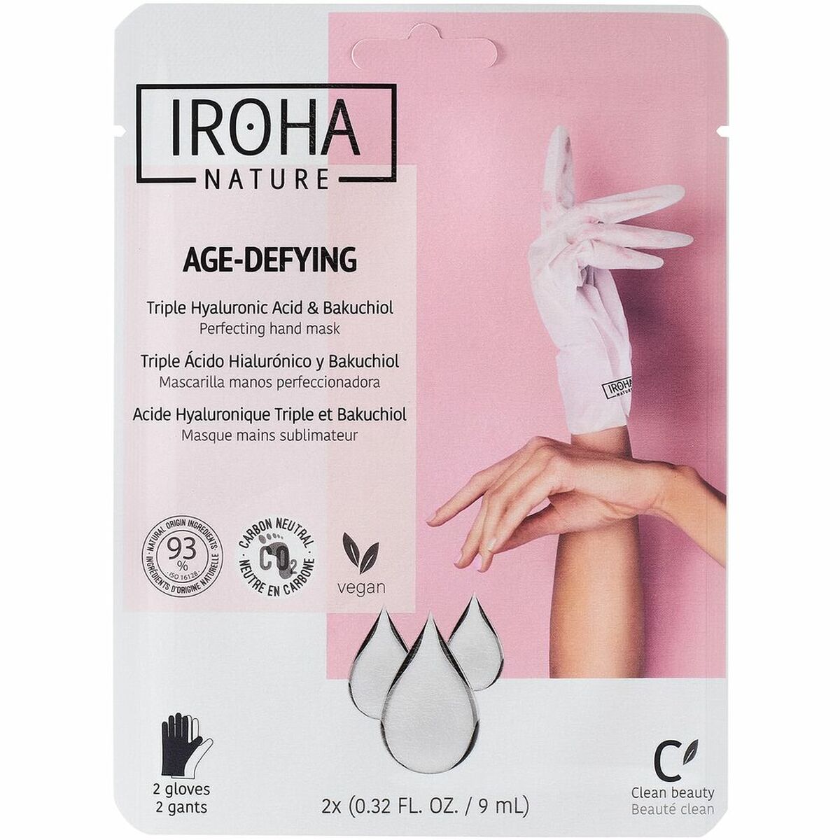 Käsimaski Iroha in/Hand-9-15 ikääntymisen vastainen hyaluronihappo 9 ml