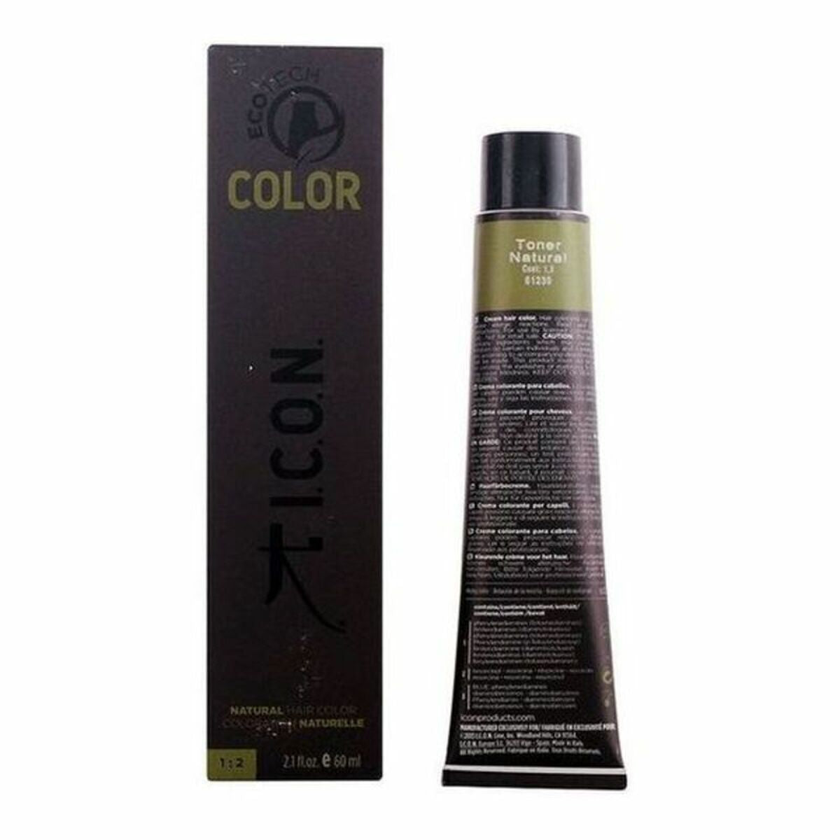 Coloring Cream Ecotech Color I.C.O.N. 116303 Nº 9.0-Rubio Muy Claro Nº 8.0-Rubio Claro 60 ml