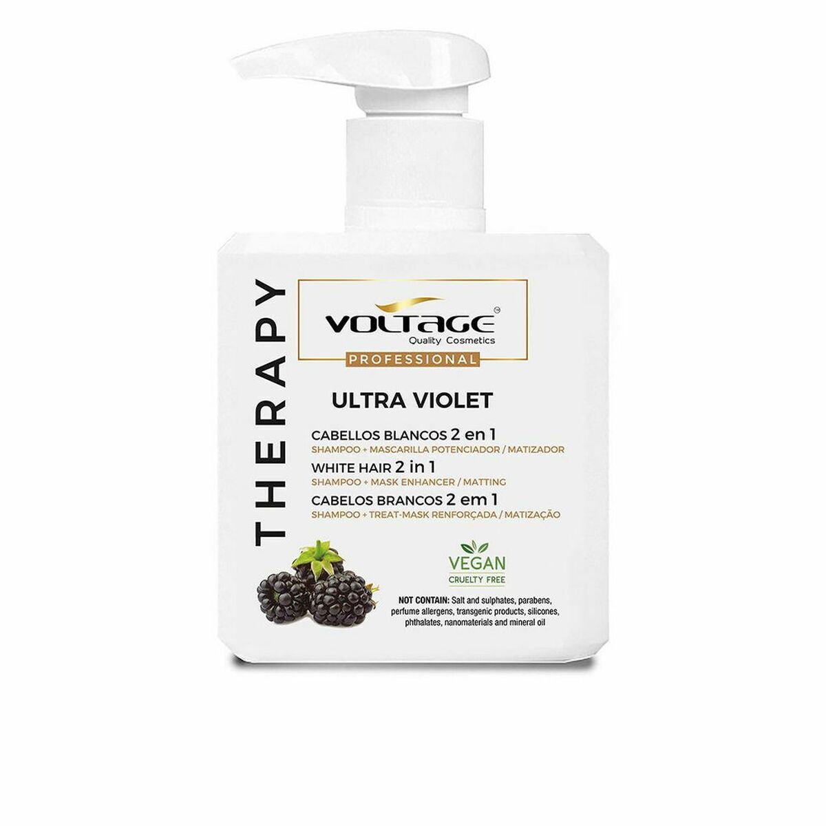 Shampoo blondi- tai harmaasävylle hiusjännitehoito Ultra Violetti 2-in-1 500 ml