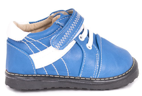 Kleiner blauer Lammschuh mit Geräusch in der Heilung - Blau