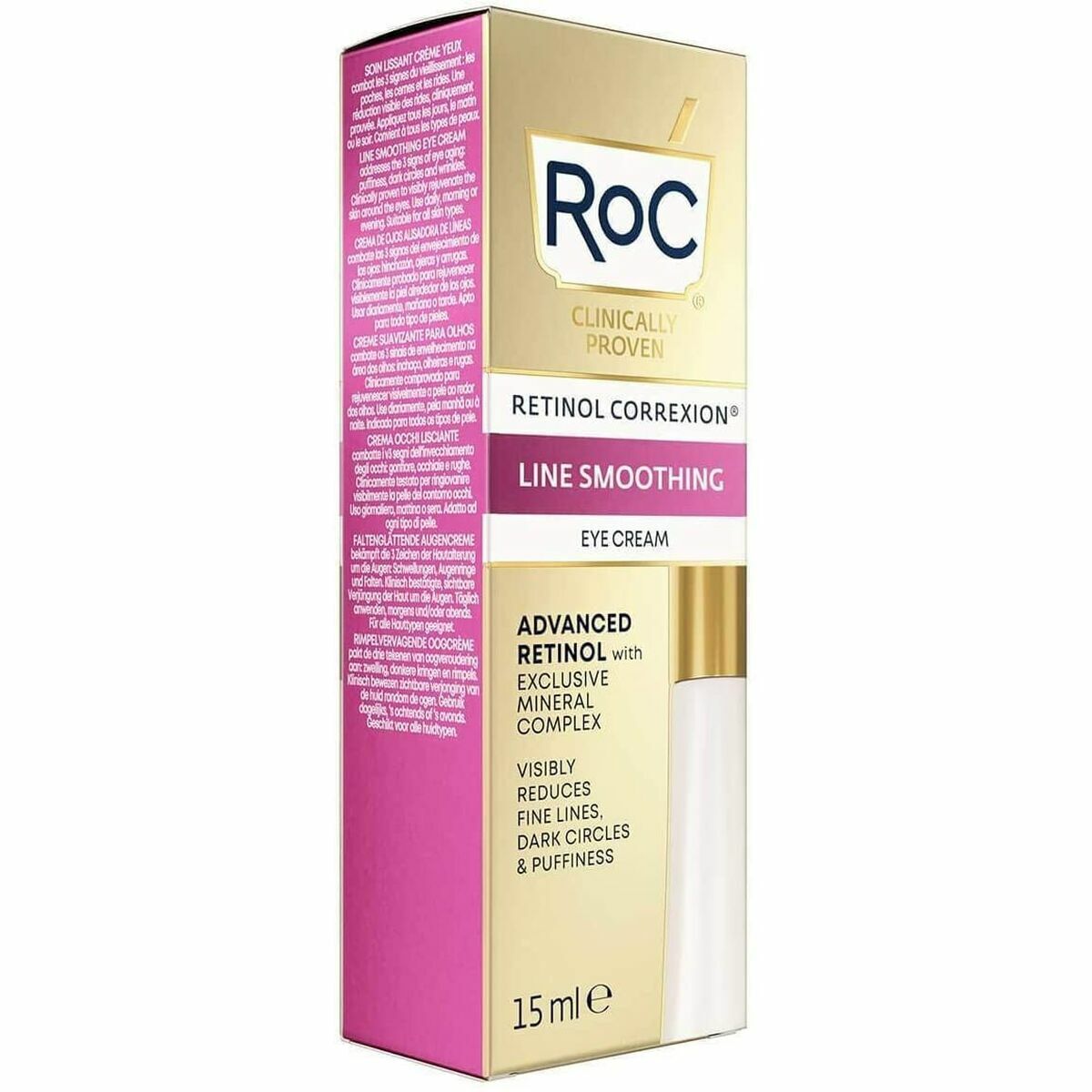 Creme für Augenbereich ROC Line Glättung Retinol (15 ml)