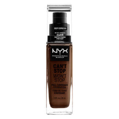 Crème make-up base nyx kan ikke stoppe vil ikke stoppe dyp espresso (30 ml)