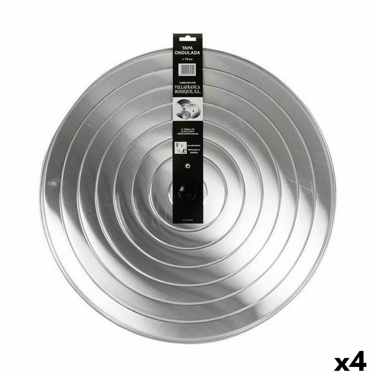 Το τηγάνι καπάκι VR αλουμίνιο 70 x 70 x 3 cm (4 μονάδες)