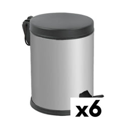 Pedalbehälter -Komfort Silber Metall Kunststoff 3 l (6 Einheiten)
