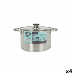 Pot With Glass Lid Quttin Hermes Steel 4 L (4 enheter)