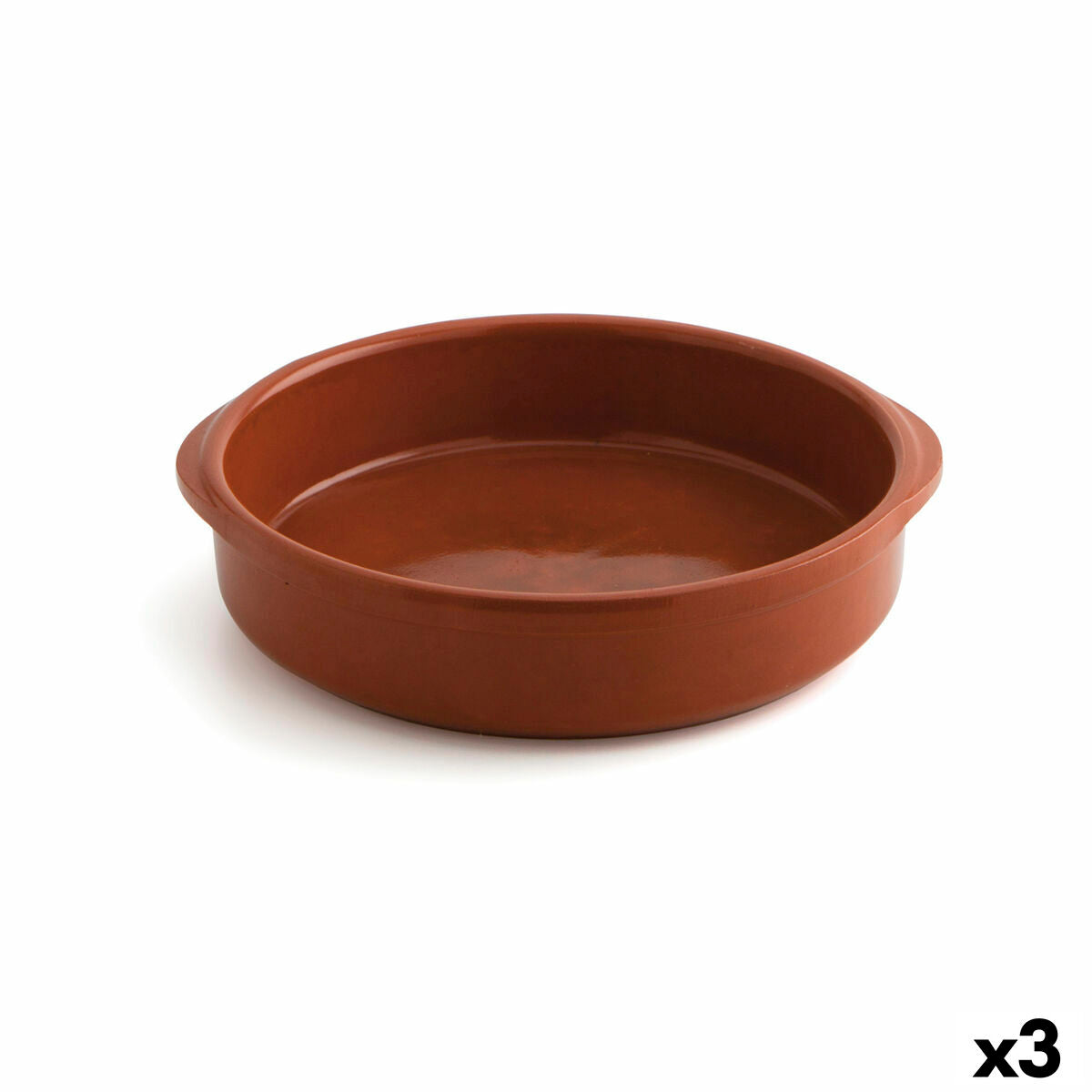 Casseruola raimundo marrone ceramico (Ø 32 cm) (3 unità)