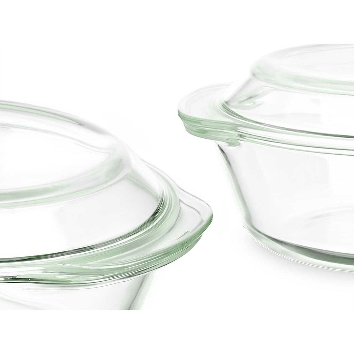 Saucepans Set Borosilicate Glass Transparent 700 ml 1 L 1,5 L (4 Units)