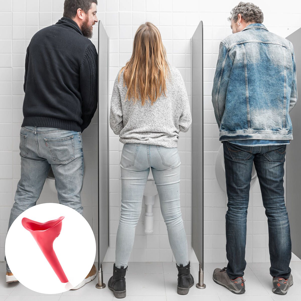 Bärbar kvinnlig urinal peepezy innovagoods