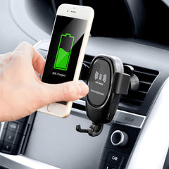 Притежател на мобилен телефон с безжично зарядно за автомобили Wolder Innovagoods