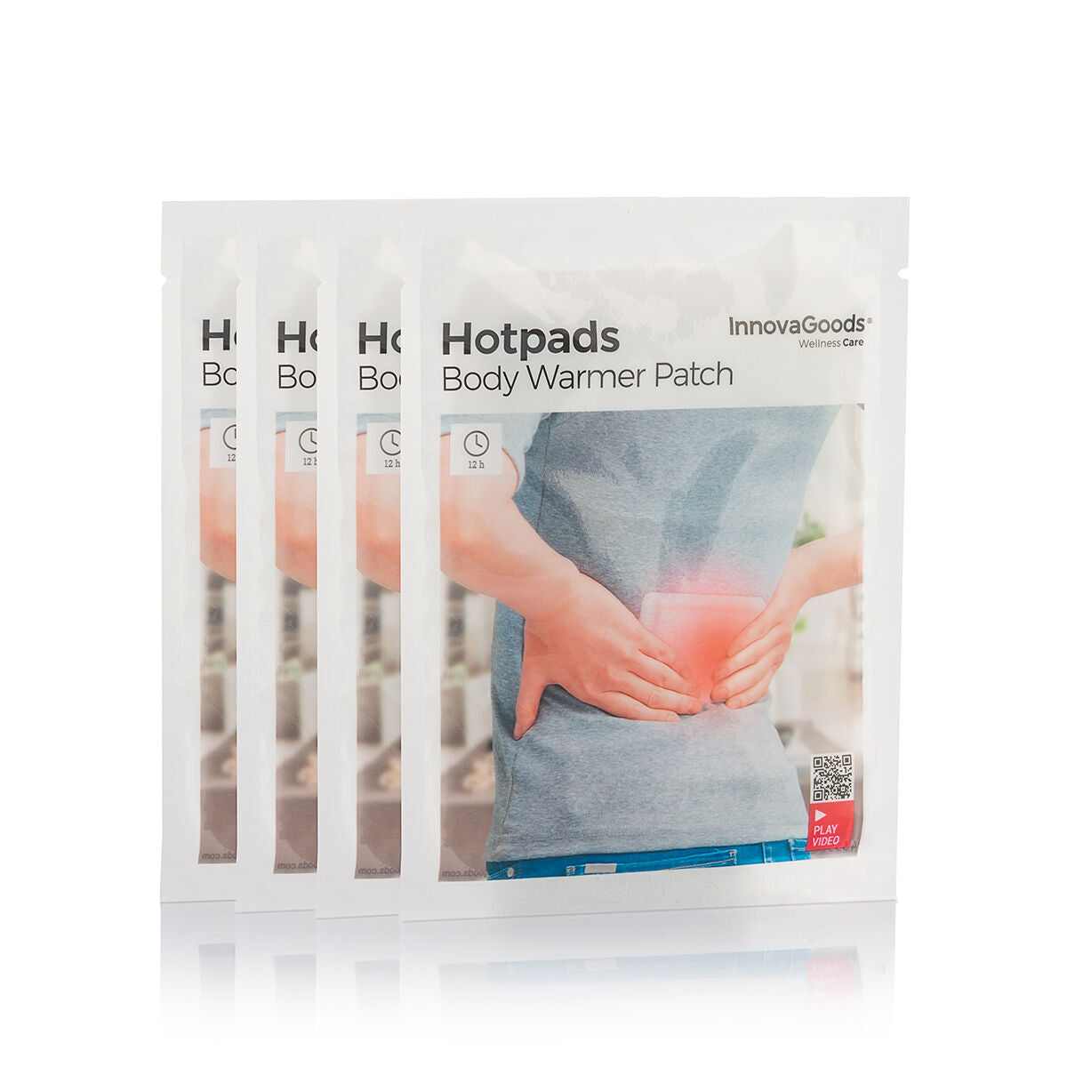 Лепило телесна топлинна лепенки HotPads Innovagoods (Пакет от 4)
