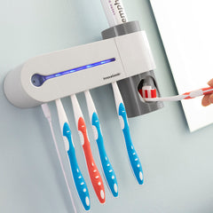 Sterilizator de periuță de dinți UV cu distribuitor de suport și pastă de dinți Smiluv inovatonoods