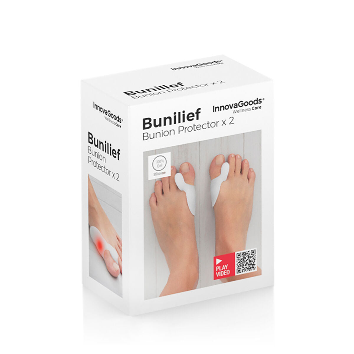 Silicone Bunion Corrector Protector Bunilief Innovagoods Pack 2 jednotek