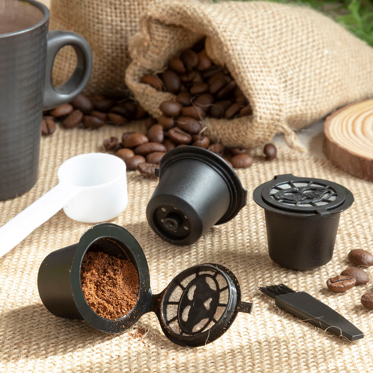 Conjunto de 3 cápsulas de café reutilizáveis ​​Recfoff Innoverogoods