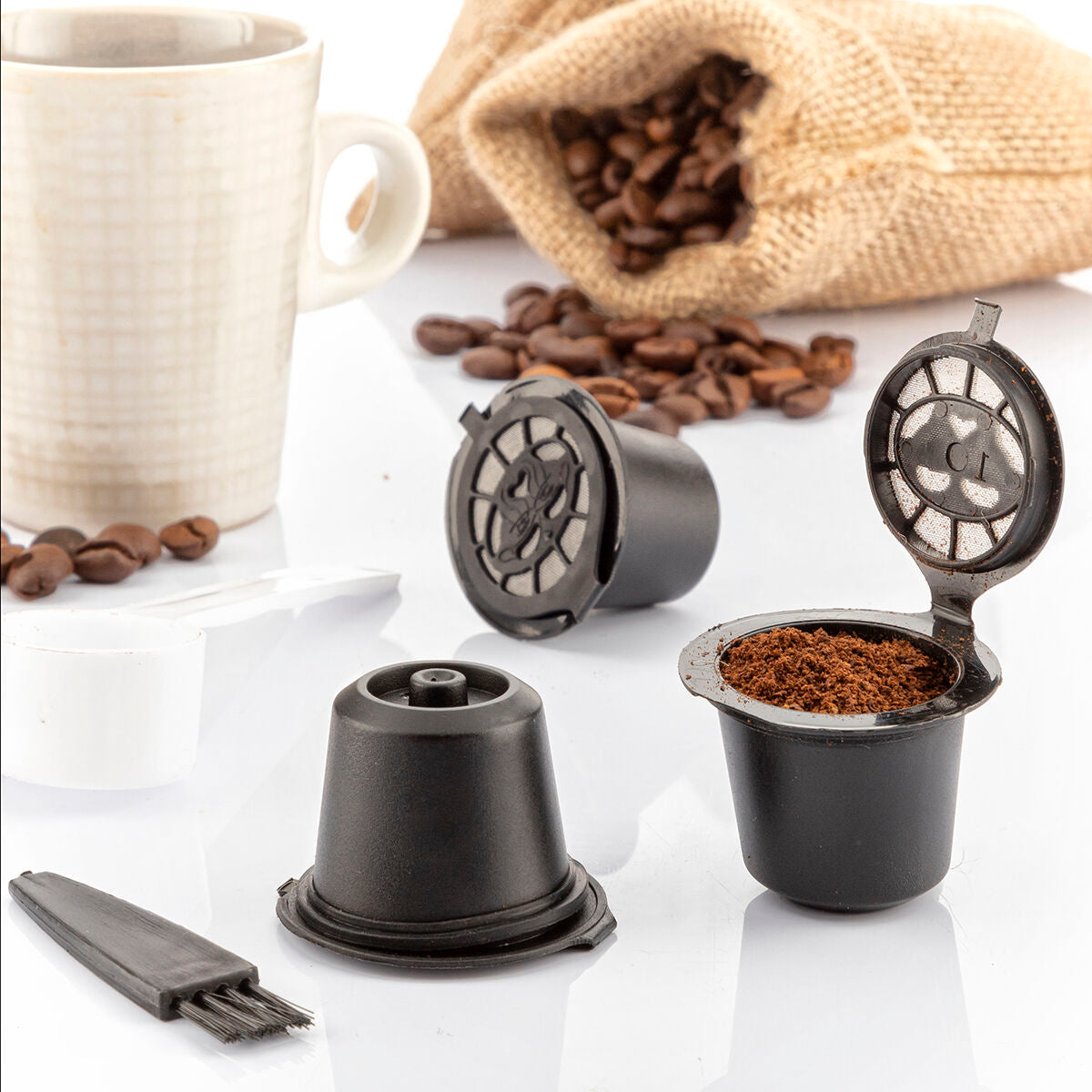 Set von 3 wiederverwendbaren Kaffeekapseln Recoff Innovagoods