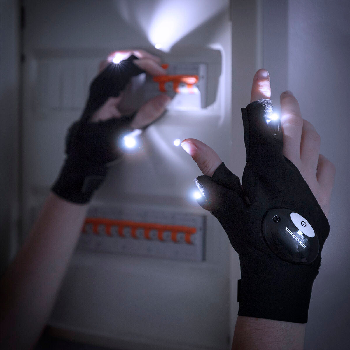 Käsineet LED -kevyillä gleds -innovagoods 2 yksiköllä