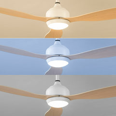 Nella ventola del soffitto a LED con 3 lame addominali hanno superato Innovagoods Wood 36 W 52 "Ø132 cm