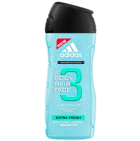 Adidas 3-в-1 допълнителен Fresh Showergel-250ml