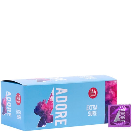 Adore Extra Sure Condoms - 144 PCS