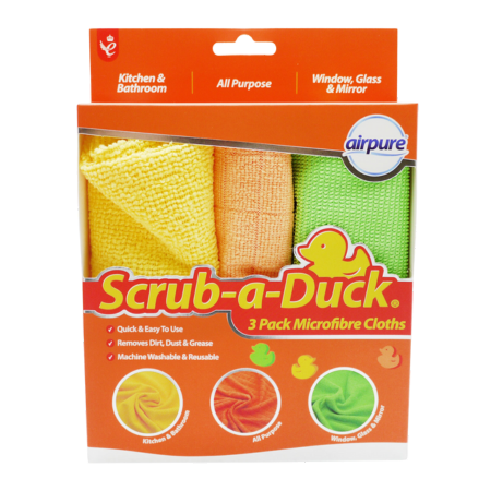 Airpure Scrub-a-Duck Microfibre Rags - 3-Pak