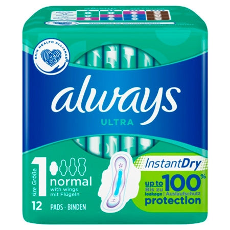 Always Ultra Normal Instant Dry - 12 PCS