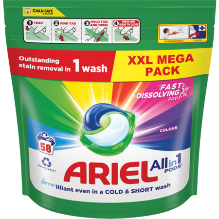 Ariel All-In-One Colour Pods - 58 paragraph