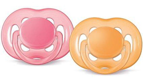 Phillips Avent Pacificier Orange / Pink 6-18 mois - Freeflow 2 Pack